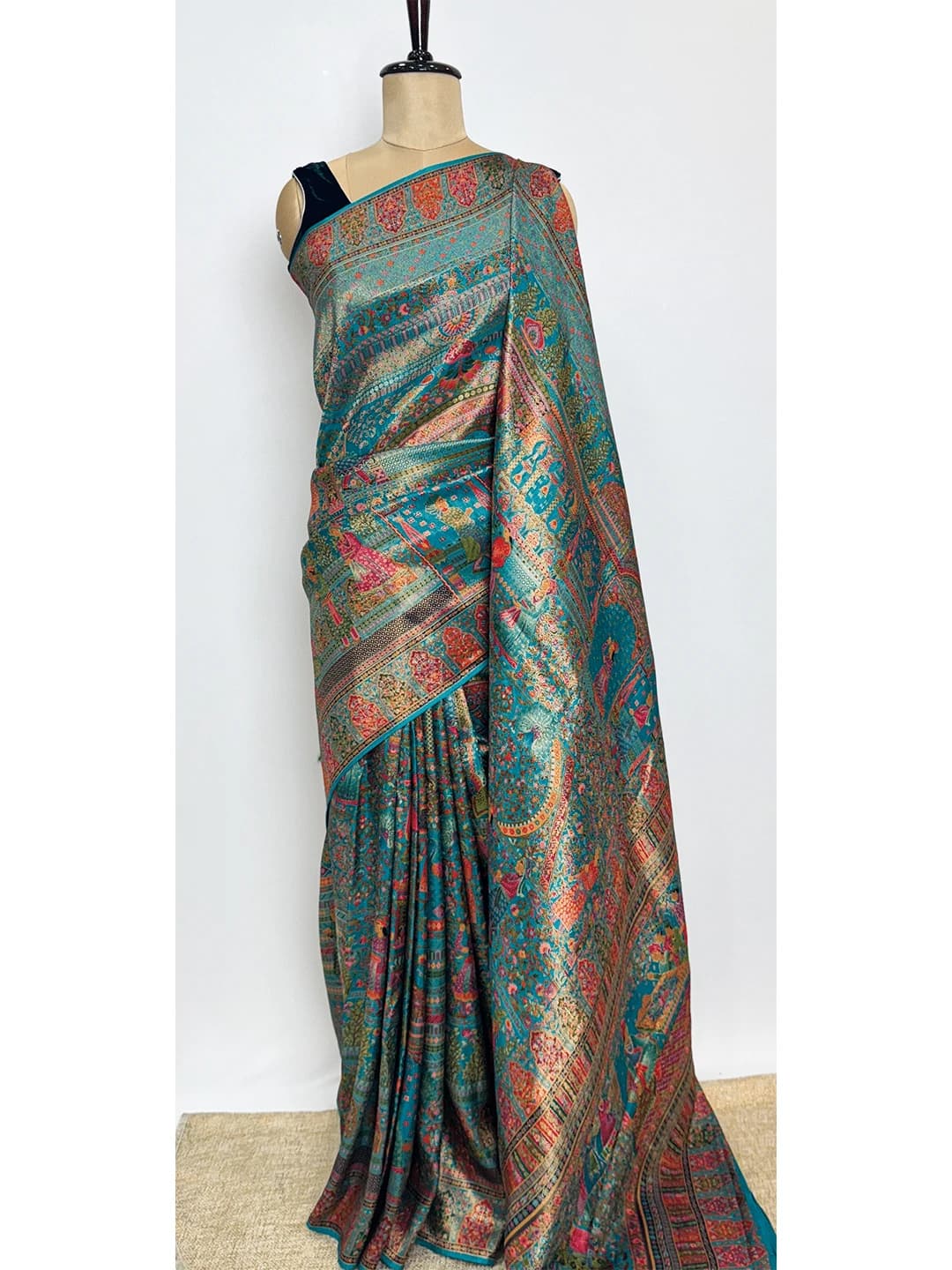 Pashmina - Banarasi Saree - Sky Blue Colour- QS209239