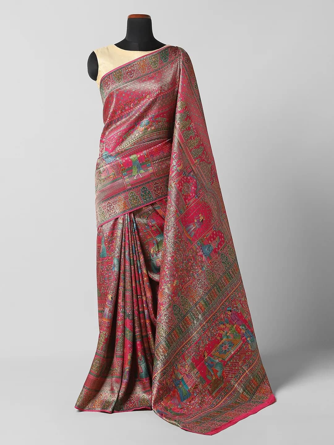 Pashmina - Banarasi Saree - Pink Colour QS204820